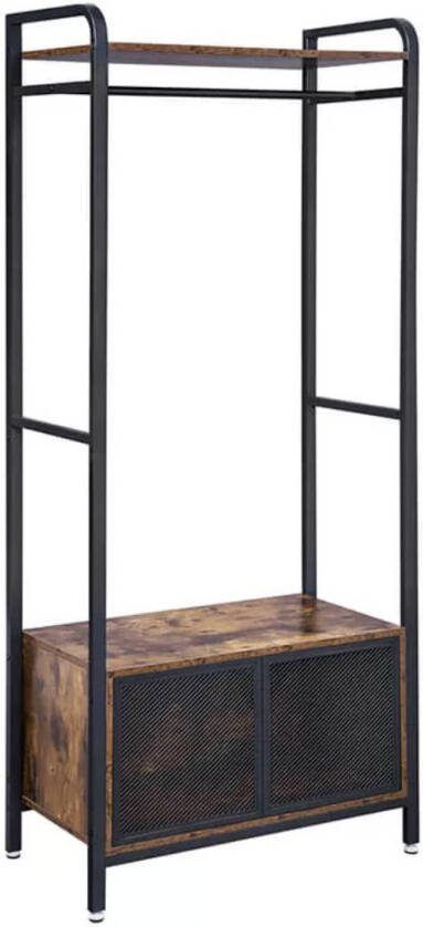 WOHI Hoppa! Songmics Garderobe Kapstok Bruin Metaal/hout Vintage