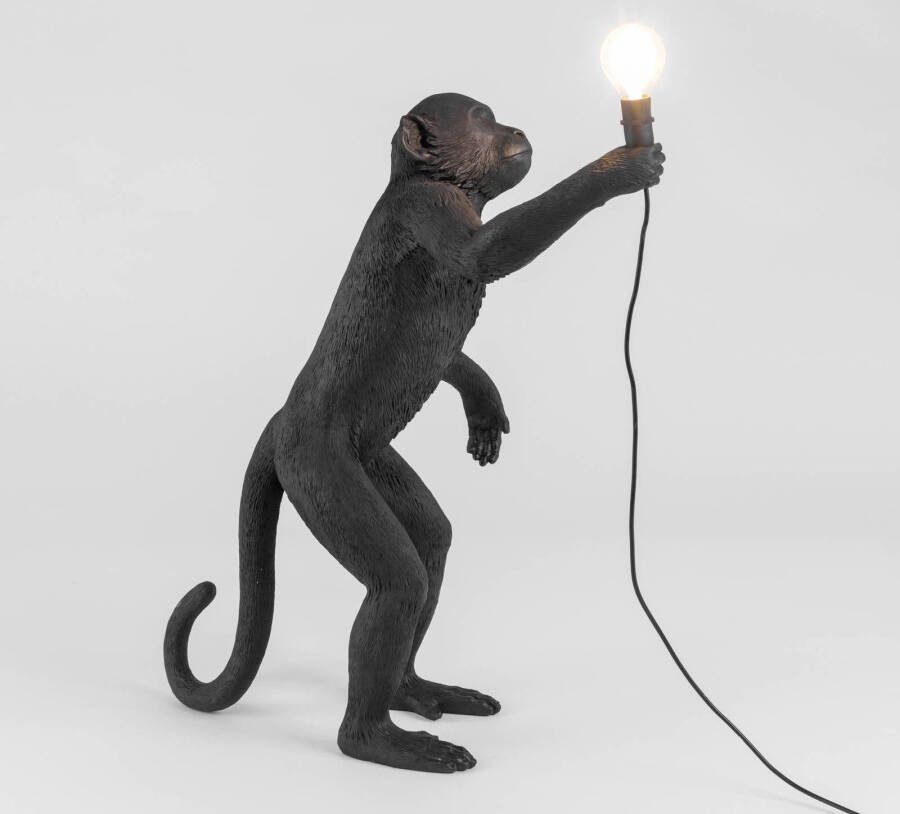 Seletti LED decoratie terraslamp Monkey Lamp staand black