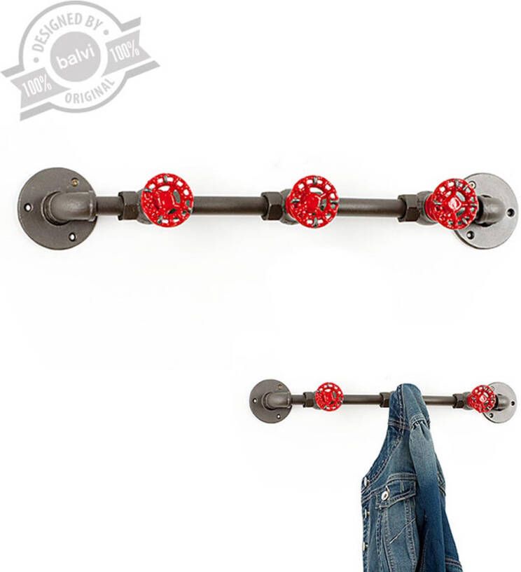 Balvi Decoratieve objecten WallÊ, Hanger Pipeline Iron Grijs